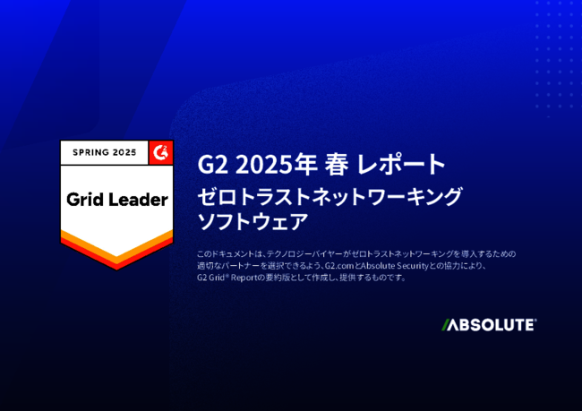 G2 Grid Report要約版「ゼロトラストネットワーキングソフトウェア」