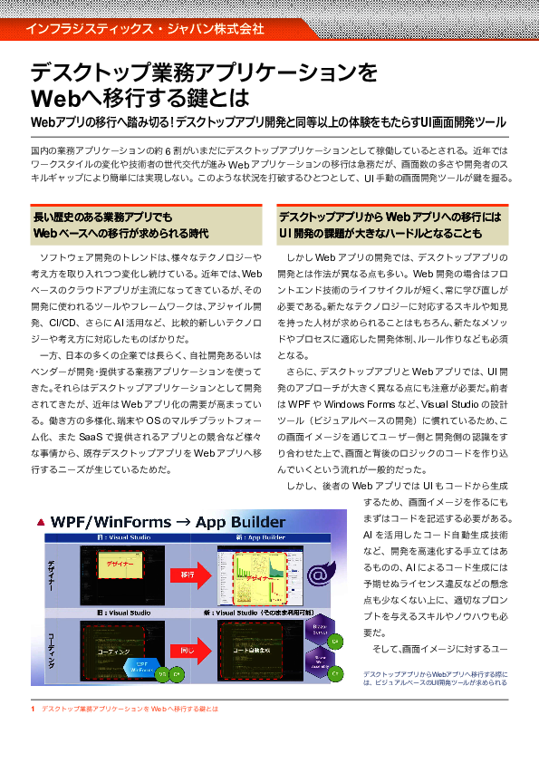 デスクトップアプリからWebアプリへの移行、UI開発の課題を解消する方法とは