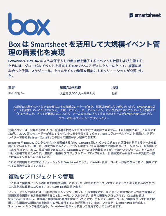 Boxが複雑なプロジェクト管理を“コーヒーが冷めないうちに”片付けられる理由