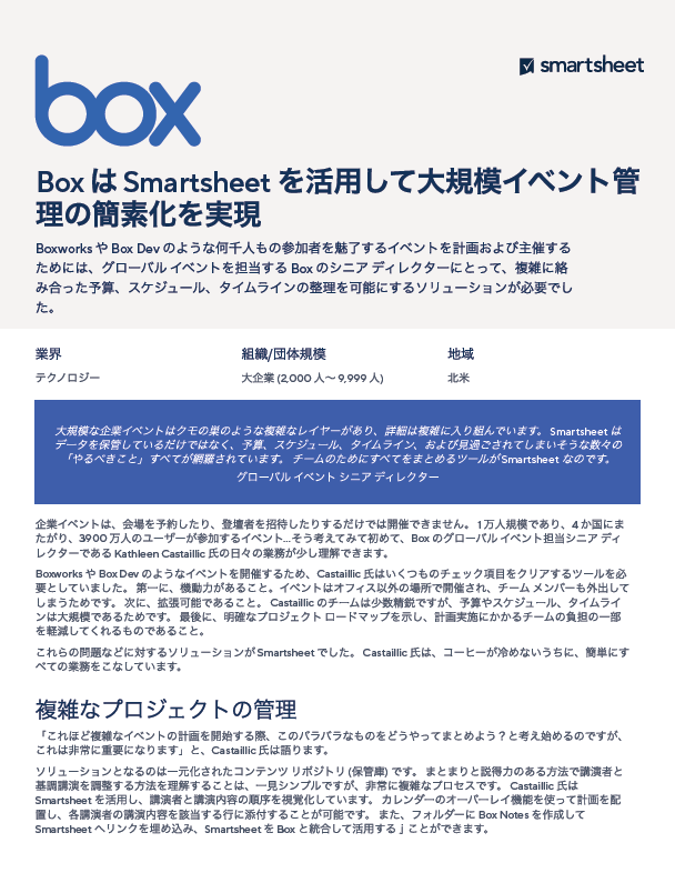 Boxが複雑なプロジェクト管理を“コーヒーが冷めないうちに”片付けられる理由