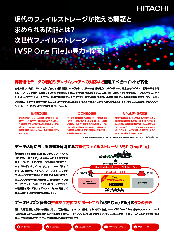 非構造化データからランサムウェアまで、ストレージを今取り巻く課題と解決策