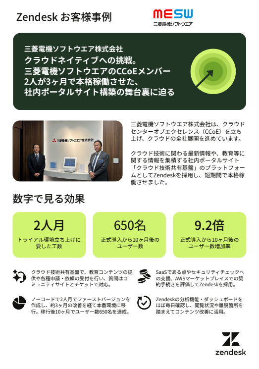 わずか2人×3カ月で本格稼働、三菱電機ソフトウエアの社内ポータル構築の舞台裏