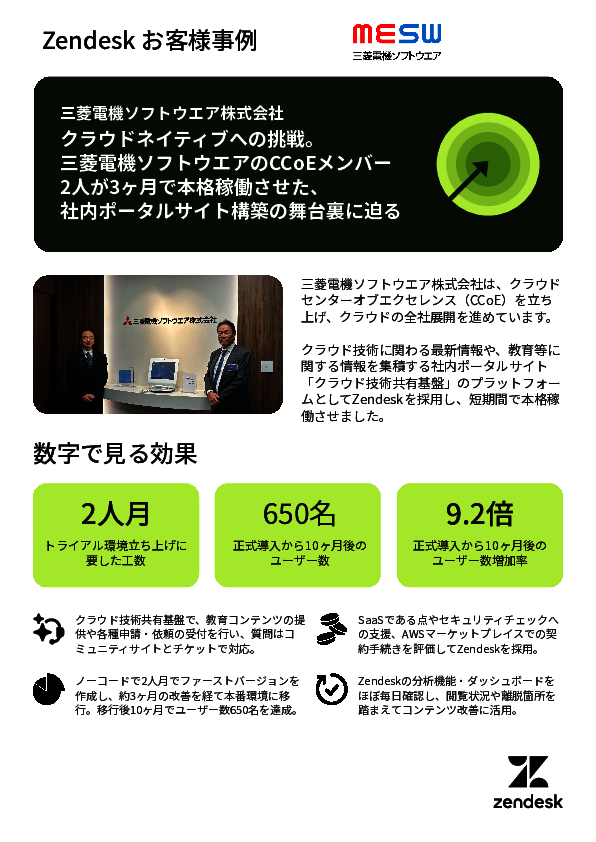 わずか2人×3カ月で本格稼働、三菱電機ソフトウエアの社内ポータル構築の舞台裏
